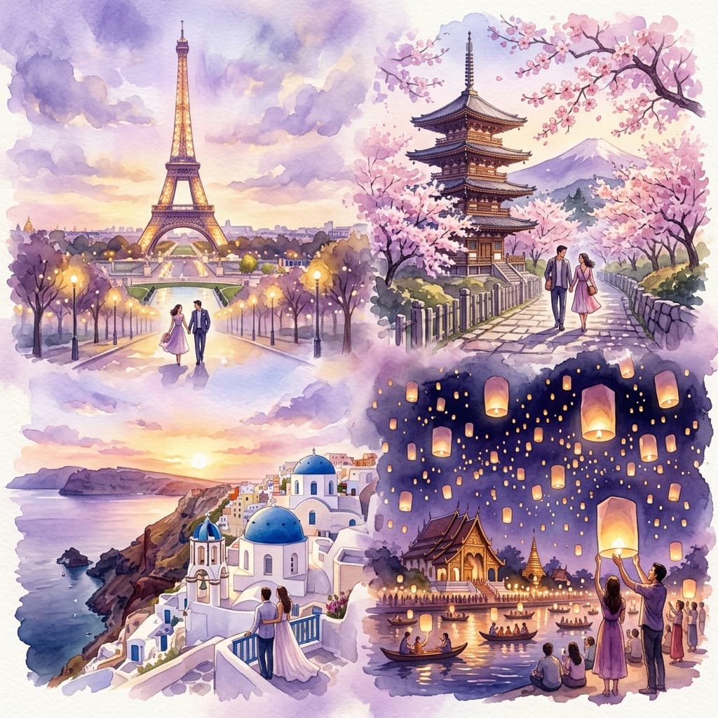 Romantic travel destinations around the world